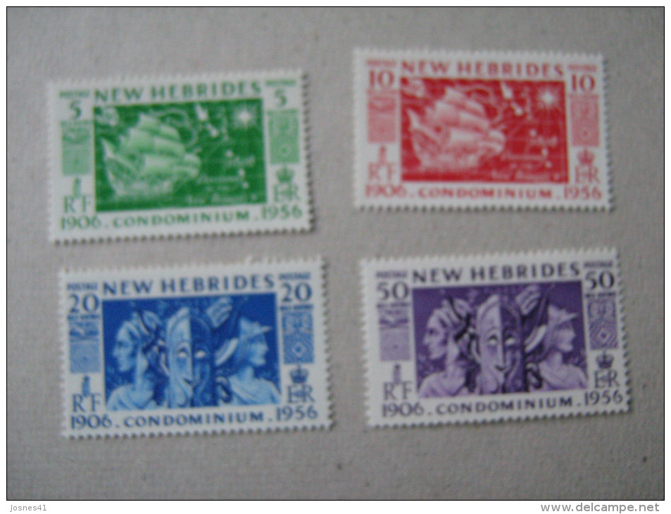 1956 NOUVELLES  HEBRIDES  P 171/174 * * CINQUANTENAIRE DU CONDOMINIUM - Ongebruikt