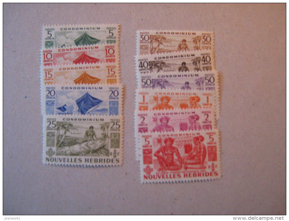 1953  NOUVELLES  HEBRIDES  P 144/154  * *  CINQUANTENAIRE DU CONDOMINIUM - Nuevos