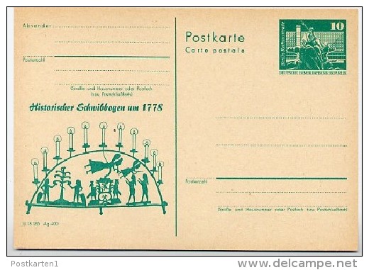 DDR P79-40-81 C172 Postkarte PRIVATER ZUDRUCK Weihnachtsmarkt Schwarzenberg 1981 - Privatpostkarten - Ungebraucht