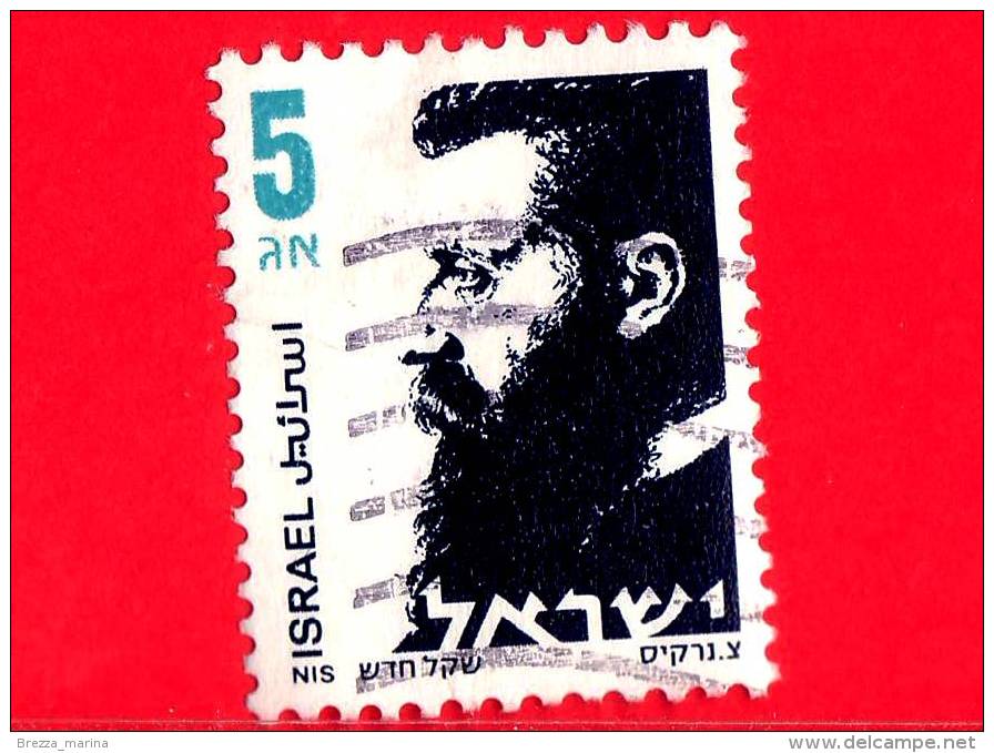 ISRAELE -  ISRAEL - USATO - 1986 - Dr. Theodor Herzl  - 5 - Used Stamps (without Tabs)