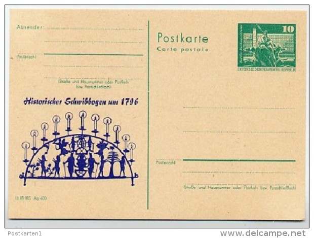 DDR P79-41-81 C173 Postkarte PRIVATER ZUDRUCK Weihnachtsmarkt Schwarzenberg 1981 - Private Postcards - Mint