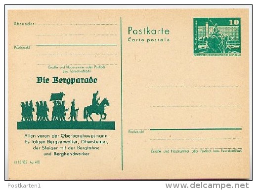 DDR P79-44-81 C175 Postkarte PRIVATER ZUDRUCK Bergparade Schwarzenberg 1981 - Cartes Postales Privées - Neuves