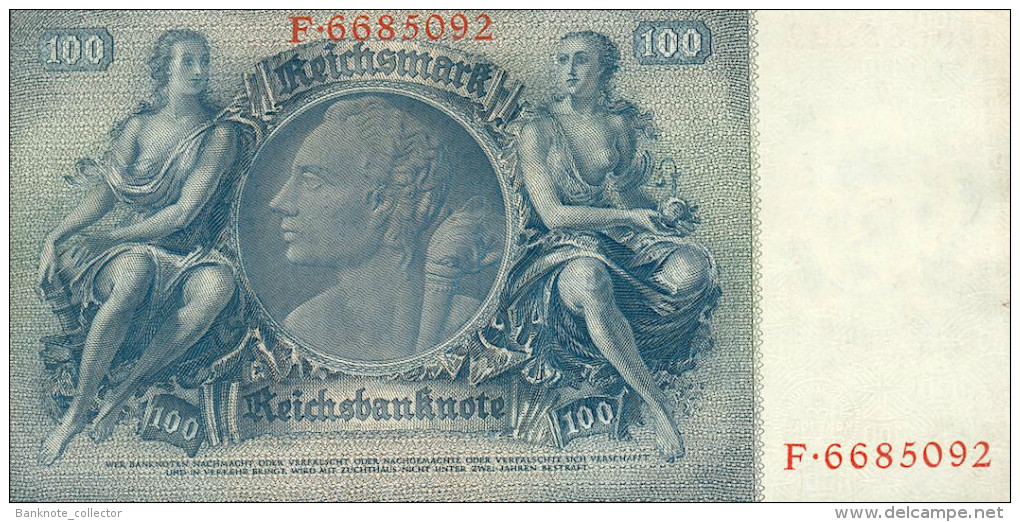 Deutschland, Germany - 100 Reichsmark, Ro. 176 A , ( Serie V/F ) 1936 - 1948 ! - 100 Reichsmark