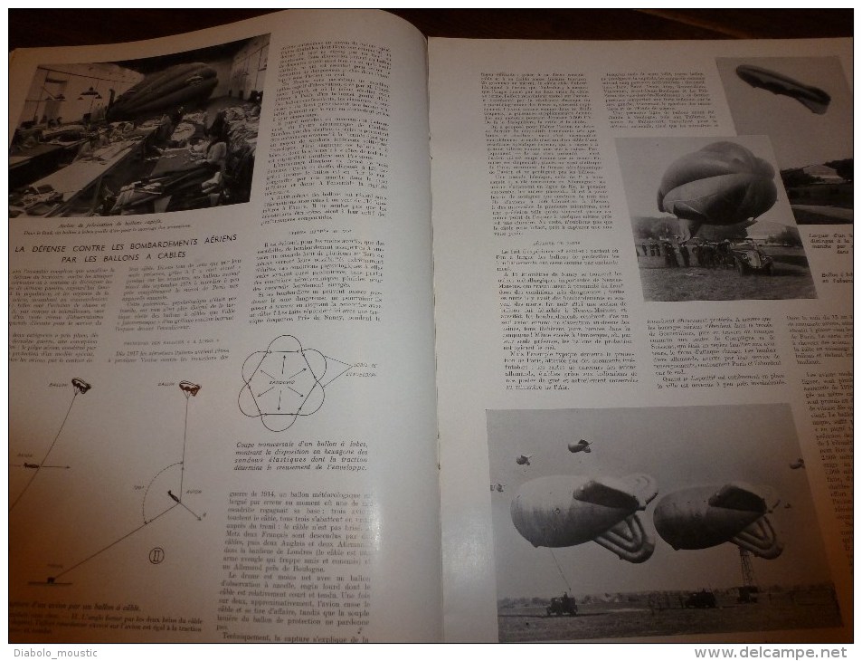 1939 : Guerre Des Mines; Ballons A Cables De Défense; Ligne MAGINOT Belge; Turquie Nouvelle ; Kayseri, Nigde - L'Illustration