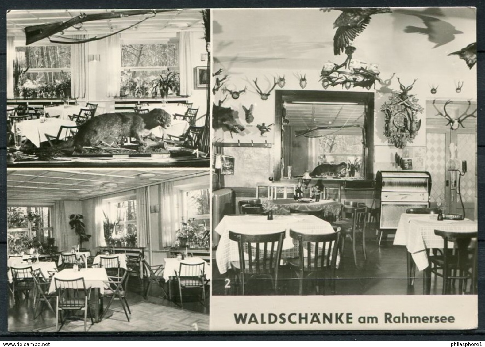 (1231) Waldschänke Am Rahmersee / Mehrbildkarte S/w  / Echt Foto - N. Gel. - DDR - Wandlitz