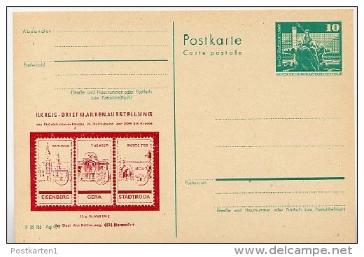 DDR P79-14-82 C186 Postkarte PRIVATER ZUDRUCK Bauwerke Eisenberg Gera Stadtroda 1982 - Cartes Postales Privées - Neuves
