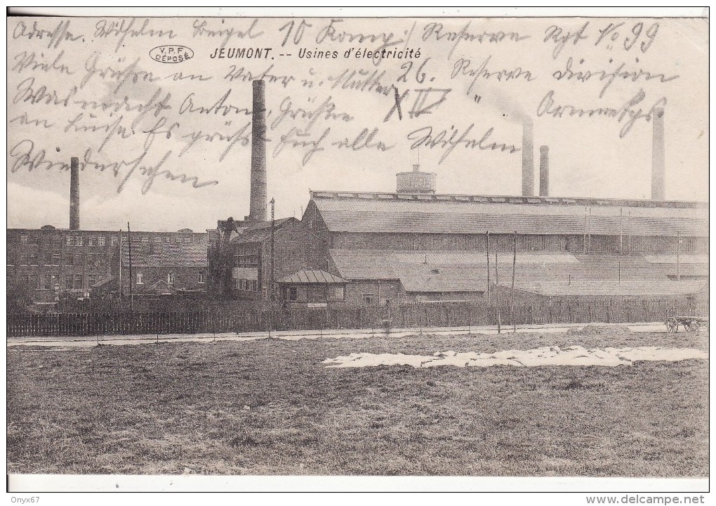 JEUMONT (Nord) Usines D'Electricité-USINE-INDUSTRIE-Feldpost-Briefstempel XVI Reservekorps-VOIR 2 SCANS - - Jeumont