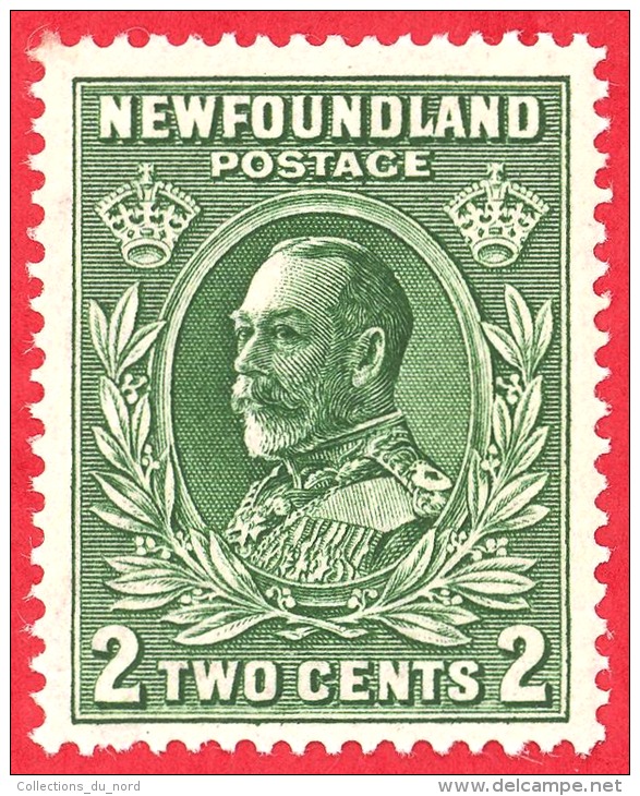 Newfoundland # 186 - 2 Cents -  Mint N/H - Dated 1932-37 - King George V/  Terre-Neuve  - Roi George V - 1908-1947