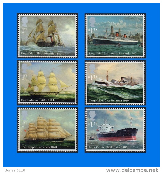 GB 2013-0037, Merchant Navy, Set Of 6 Stamps MNH - Neufs