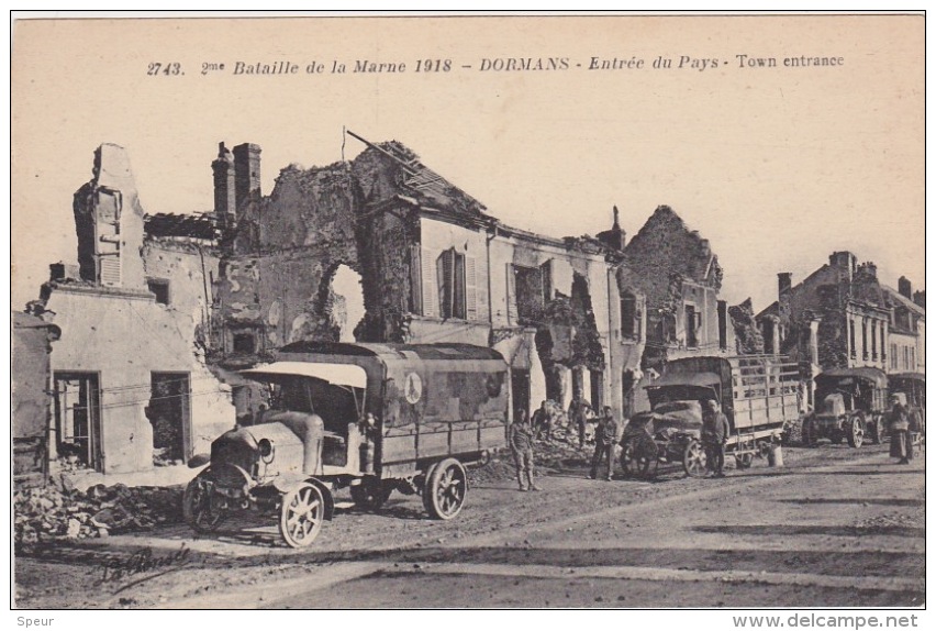 Dormans - Bataille De La Marne 1918. Soldiers And Trucks. - Dormans