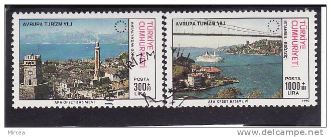 Turquie 1990 - Yv.no.2632/3 Obliteres - Usados
