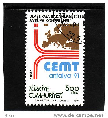 Turquie 1991 - Yv.no.2673 Oblitere - Usados