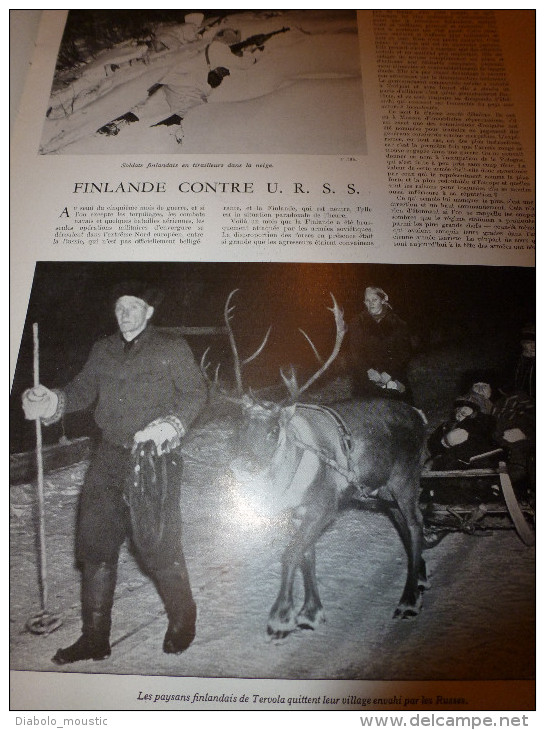 1939 :CANADA Aussi ;FINLANDE-URSS ;Helsinki ;GENIE ; J. Verne Visionnaire ; Aquarelles Marins;Tolède ;Centre Aviation - L'Illustration