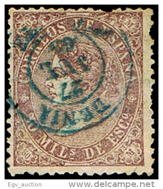 ALICANTE - EDI O 98 - MATASELLOS FECHADOR T. II \"DENIA\" (AZUL) - Used Stamps