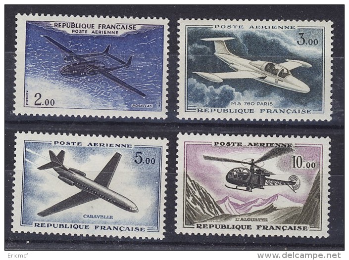 France 1960 Airmail Set MLH (*) - 1960-.... Neufs