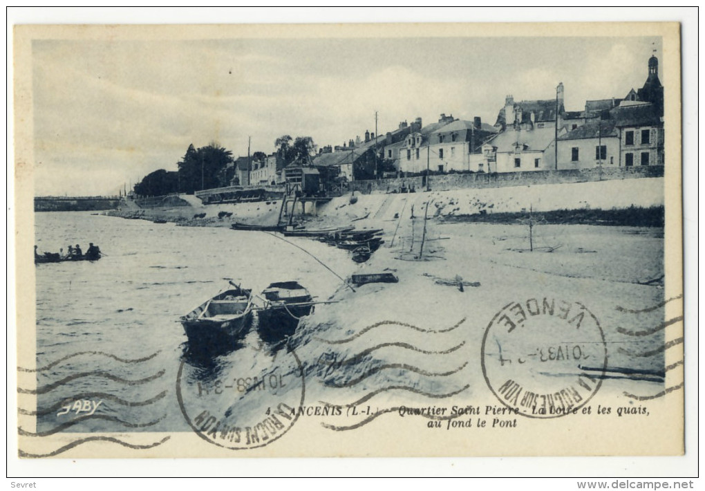 ANCENIS. - Quartier Saint-Pierre - La Loire Et Les Quais Au Fond Le Pont - Ancenis