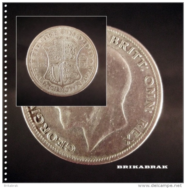 PIECE GRANDE-BRETAGNE HALF CROWN 1928 Jeton Monnaie Médaille Collection Numismate Numismatique - K. 1/2 Crown