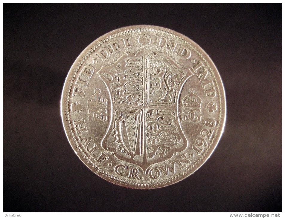 PIECE GRANDE-BRETAGNE HALF CROWN 1928 Jeton Monnaie Médaille Collection Numismate Numismatique - K. 1/2 Crown