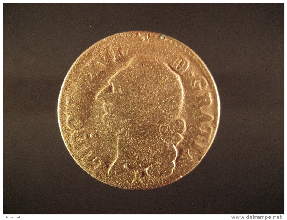 PIECE FRANCE LUDOV XVI D.GRATIA Jeton Monnaie Médaille Collection Numismate Numismatique - 1774-1791 Luis XVI
