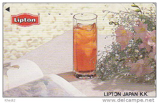 Télécarte Japon - LIPTON THE GLACE & Fleur - ICE TEA & Flower Japan Phonecard / England - TEE Telefonkarte - 104 - Lebensmittel