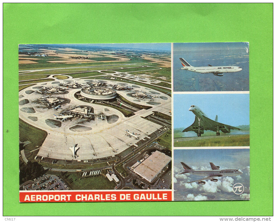 PARIS   1970    AEROPORT CHARLES DE GAULLE   VUE D ENSEMBLE AIRBUS CONCORDE BOEING  CIRC  OUI   / EDIT - Aéroports De Paris