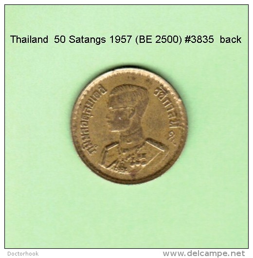 THAILAND   50  SATANGS  1957  (BE 2500)  (Y # 81) - Thaïlande