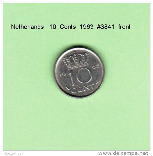 NETHERLANDS    10  CENTS  1963   (KM # 182) - 1948-1980 : Juliana