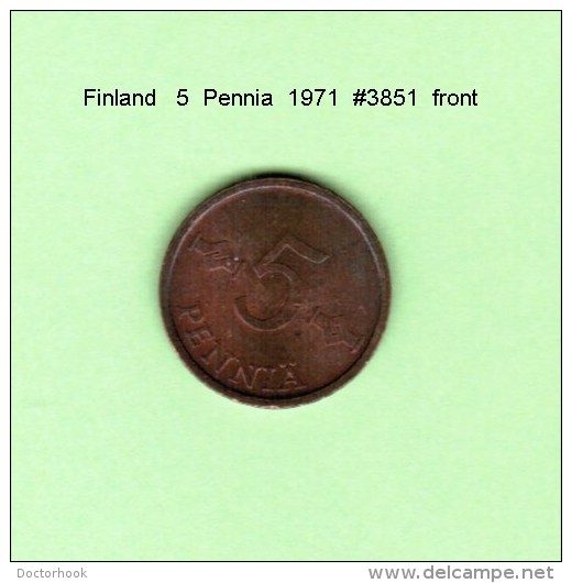 FINLAND    5  PENNIA  1971   (KM # 45) - Finnland
