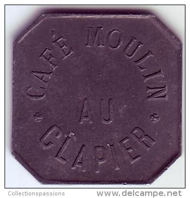 Monnaie De Nécessité - LOIRE 42 - St Etienne - Café Moulin Au Clapier 12 1/2c - Monétaires / De Nécessité