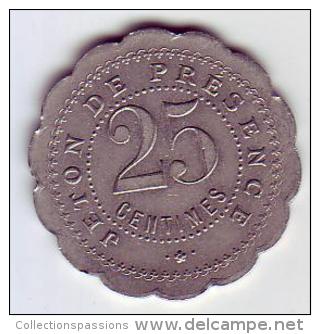 Monnaie De Nécessité - LOIRE 42 - Boën - Fanfare De Boën - 25c - Monétaires / De Nécessité