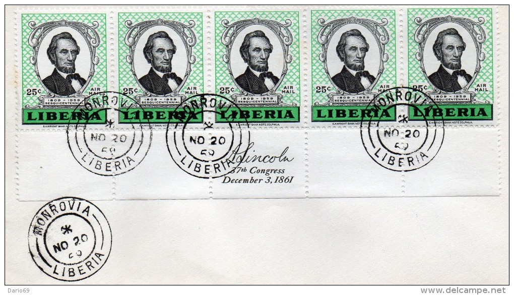 1959 CARTOLINA - Liberia