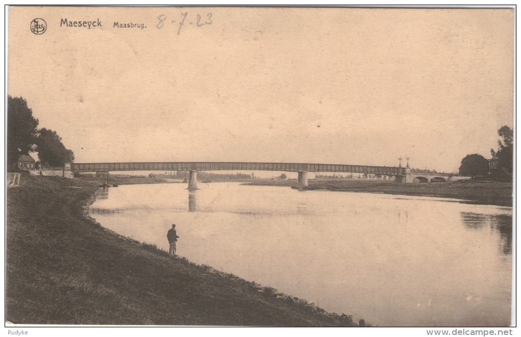 MAASEIK  Maasbrug 1923 - Maaseik