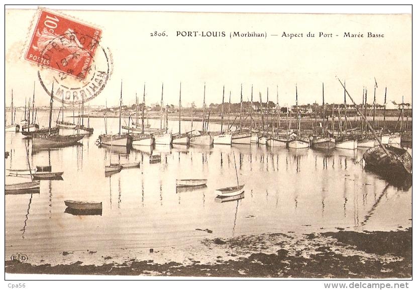 VENTE DIRECTE - PORT-LOUIS - ASPECT Du PORT - Bateaux à Marée Basse - ELD 2806 - Port Louis