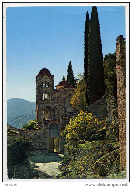 Grèce--timbre "Stade"  Sur Carte Postale  MYSTRA--Monastère De Pantanassa - Storia Postale