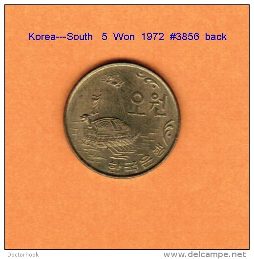 KOREA---South    5  WON  1972   (KM # 5a) - Coreal Del Sur