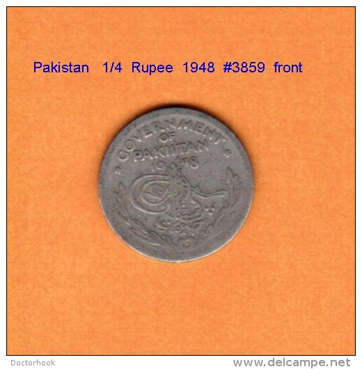 PAKISTAN    1/4  RUPEE  1948   (KM # 5) - Pakistan