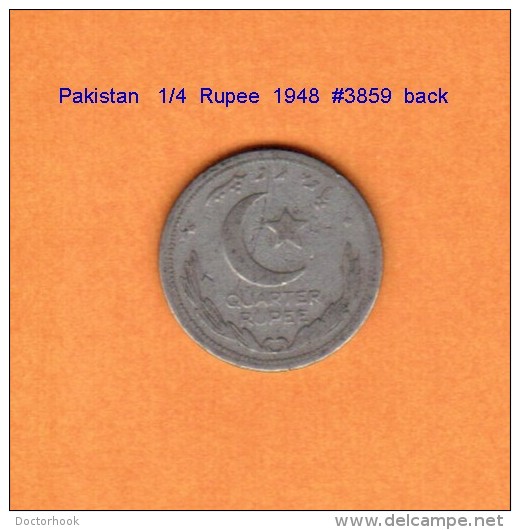 PAKISTAN    1/4  RUPEE  1948   (KM # 5) - Pakistan