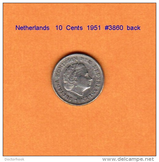 NETHERLANDS    10  CENTS  1951   (KM # 182) - 1948-1980 : Juliana