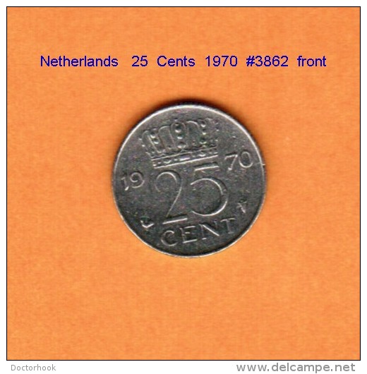 NETHERLANDS    25  CENTS  1970   (KM # 183) - 1948-1980 : Juliana