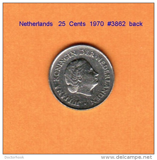 NETHERLANDS    25  CENTS  1970   (KM # 183) - 1948-1980 : Juliana