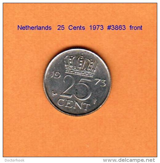 NETHERLANDS    25  CENTS  1973   (KM # 183) - 1948-1980 : Juliana