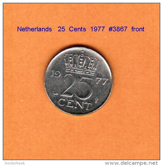 NETHERLANDS    25  CENTS  1977   (KM # 183) - 1948-1980 : Juliana