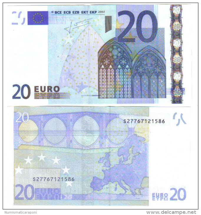 20 € ITALIA ITALY S J025B2 TRICHET UNC Cod.€.048 - 20 Euro