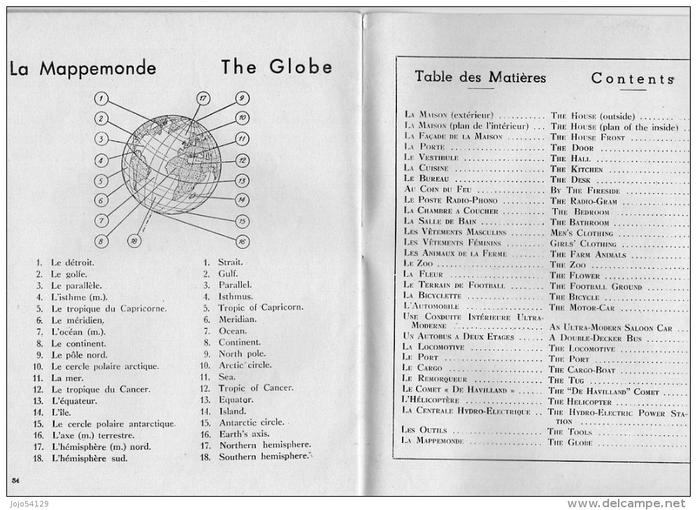 BUTTERFLY - "Vocabulary In Pictures" N°:110 - Août 1955 - Englische Grammatik