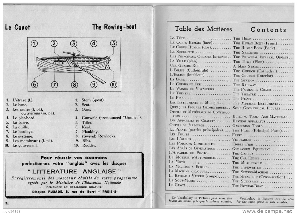 BUTTERFLY - "More Pictures More Vocabularies" - N° 118 - Avril1956 - Engelse Taal/Grammatica