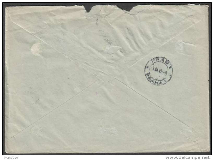 BuM0959 - Böhmen Und Mähren (1943) Pardubitz 1 - Pardubice 1 / Prag 1 - Praha 1 (R-letter) Tariff: 4,20K - Covers & Documents