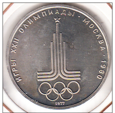 RUSIA 1977. 1 RUBLO JUEGOS OLIMPICOS MOSCU 1980 .NUEVA SIN CIRCULAR1980.CN 1178 - Rusia