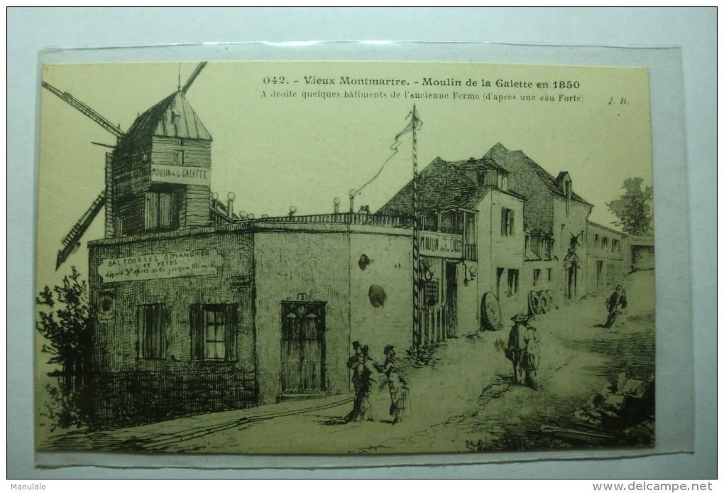 D 75 - Paris - Vieux Montmartre - Les Moulins En 1850 - Other & Unclassified