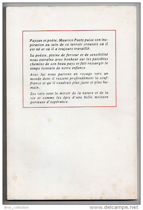 Couleurs Du Terroir, Maurice Pasty, Envoi De L'auteur, Lafat, Creuse, Préface D'Emile Raguin, Poèmes - Limousin