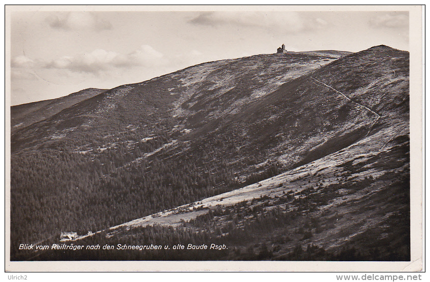 AK Riesengebirge - Blick Vom Reifträger Nach D Schneegruben U Alte Baude - 1937 (6190) - Schlesien